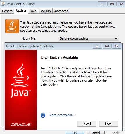 java critical updates